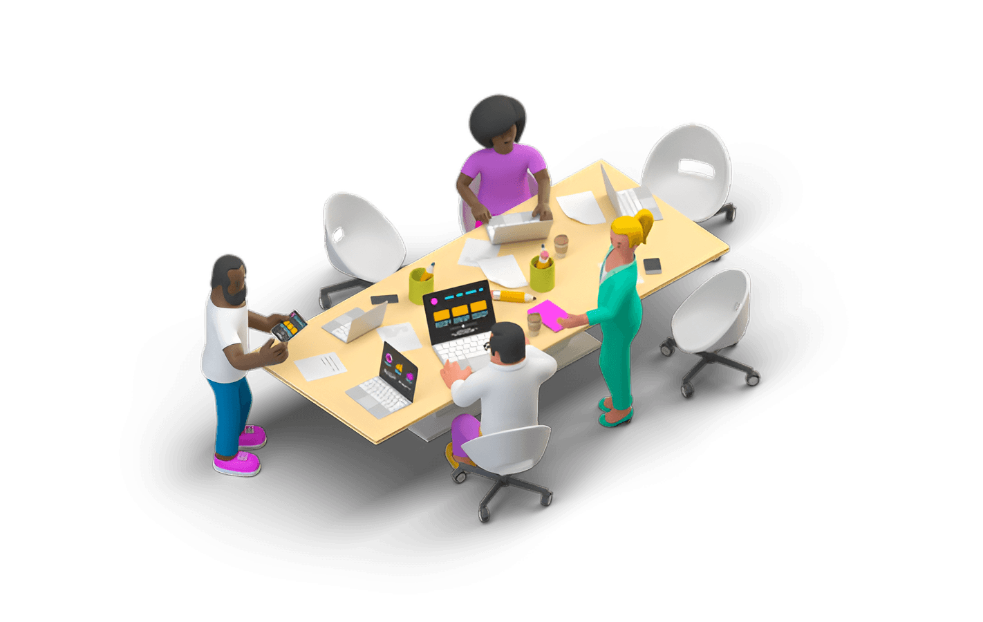 Video meeting illustration